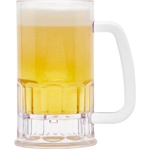 G.E.T. Shatter-Resistant Plastic Beer Mug / Stein, 12 Ounce, BPA Free , 00084-1-SAN-CL (Set of 12)