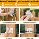 2 x 50Pcs Outdoor String Light Hooks  Heavy Duty Adhesive Wall Hooks for Hanging Christmas Lights, Waterproof Clear Cable Clips for Indoor & Outdoor Decor, No-Drill Wall-Safe Rope Organizers