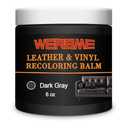 WERBME Leather Recoloring Balm & Color Restorer - Multipurpose Dye & Paint for Faded Leather Couches, Car Seats, Shoes | Fix Scratches on Clothing, Furniture & Accessories(Dark Gray)