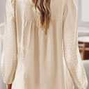 Boho Tops for Women Long Sleeve Shirts Crewneck Flowy Womens Blouses Dressy Casual Lace Hem Clothing Trendy 2026 (L)