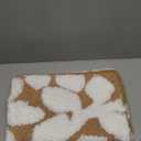 DEXI Bathroom Rugs Non Slip, 20x32 Washable Microfiber Bath Mat Quick Dry, Absorbent Ultra Soft Leaf Plant Bathmat for Shower Floor Tub Sink, Brown (1'8" x 2'8" (Rectangular))