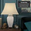 Red Lantern Ivory Vines Porcelain Lamp