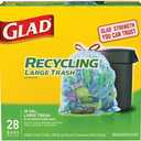 Glad Recycling 30 gal. Trash Bags Drawstring 28 pk (1 Count (Pack of 28))