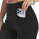 THE GYM PEOPLE Women's Tummy Control Bell Bottom Jeans High Waisted Wide Leg Flare Pants Jeggings with Pockets (Black, L)