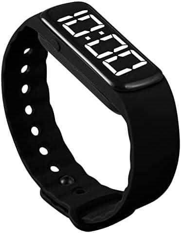 Sensory Wrist Timer for Kids, Teachers, Students, Simple Reminder Watch with Silent Alarm Clock Wristband, Classroom Countdown (Black)