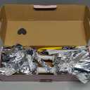 Lovecheer 2PCS/6PCS Metallic Pom Poms Cheerleading with Baton Handle Cheer Pompoms for Kids Adults Team Sports Spirit Party Cheering (Silver)