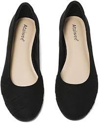Ataiwee Women's Wide Width Flat Shoes - Comfort Dress Flats, Classic Ballet Shoes for Office .8 