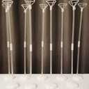 Clear Transparent Balloon Sticks and Stands 10pc set, holders, reusable balloon sticks for table top use with LED Bobo Balloon, for wedding decor, party decoration (10 pack, Transparent)