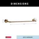 DELTA FAUCET 79424-CZ Linden Wall Mounted 24 in. Towel Bar in Champagne Bronze