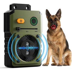 Queenmew Anti Barking Device for Dogs, 3 Modes Ultrasonic Dog Bark Deterrent Devices Long Range 50ft, Type-C Rechargeable Bark Box Barking Control Devices, No More Barking Indoor/Outdoor Training