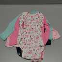 Simple Joys by Carter's baby-girls 5-pack Long-sleeve Bodysuit (Newborn, Mint Green/Navy Dots/Pink/Butterflies/Floral)