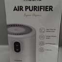 MOOKA Air Purifiers for Home Large Room up to 1076ft, H13 True HEPA Air Filter Cleaner, Odor Eliminator, Remove Smoke Dust Pollen Pet Dander, Night Light, B-D02L White
