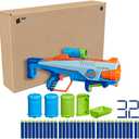 Elite Junior Rookie Pack, Easy Play Toy Foam Blaster, 32 Nerf Elite Darts, 4 Targets, Nerf Blasters for Kids Outdoor Games, Ages 6 & Up