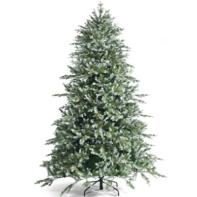 Artificial Christmas Tree, 8FT Evergreen Xmas Tree with 1658 Branch Tips, Foldable Metal Stand, Green Artificial Christmas Tree, 8FT Evergreen Xmas Tree with 1658 Branch Tips, Foldable Metal Stand, Green