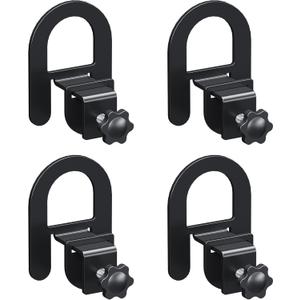Lutown-Teen 4PCS Metal Non Slip Mattress Gaskets, Adjustable Mattress Holder for Bed Frame, Keep in Place Sliding Gripper, Anti-Slip Slide Stopper, Black