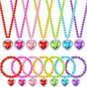 7 Sets Girl Dress up Jewelry Toddler Princess Bracelet Necklaces Kids Costume Jewelry Set for Girl Tea Costume Party