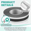 Frienda 2 Roll 82 ft Vented Polycarbonate Tape Dustproof Greenhouse Tape Waterproof Self Adhesive UV Heat Resistant for Polycarbonate Greenhouse Roofing Multiwall Panel Repair(Full Seal,38 mm)