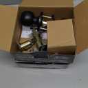 Lanwandeng (2 Sets) All Keyed Same Entry Knobs & Single Cylinder Deadbolt for Exterior Front Doors, Matte Black Finish Entry Door Lock with Same Keys