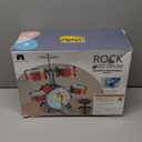 Toddlers Drum Set for Kids 1-3 3-5 with Stool Toys, Higher Bracket of Musical Drum Toys for Toddlers, Red Drumset for Girls Boys 2-4 4-6 Years