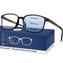 EASY READ TR90 Progressive Multifocal Reading Glasses for Men,Rectangular Blue Light Blocking Readers with Spring Hinge 1.00