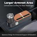 Upgraded Golf Cart Armrest with Cup Holder Wide Comfort Pad, Universal Fit for EZGO, Club Car, Yamaha Waterproof, Tool-Free Install, Fits 1" & 1.25" Square Tubes