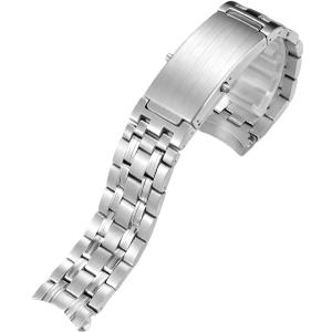 Watch Band Replacement For Omega Seamaster Brush Bracelet Stainless Steel (20mm)