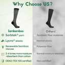 Mens Compression Socks for Men Women (3 Pairs) 15-20 mmHg Bamboo Viscose Knee High Sock for Travel L/XL (Light Gray)