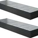 zunatu 12x2x1 ft(2 Pack) Galvanized Raised Garden Bed,Outdoor Planter Box Metal Patio Kit Planting Bed for Vegetables Flowers and Succulents,Black
