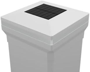 4.5" x 4.5" Composite Solar Deck Post Cap Light for a Trex Transcend Post (White) By Decks of PA - Single Light