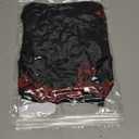 Sexy Open Front Floral Lace Mesh Sheer Babydoll Lingerie Dress Set with Thong 2 Piece (Black Red)