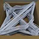 Wire Metal Clothes Hangers 200 Pack for Standard Size Shirts, Pants, Skirts, Space Saving, Non Slip,18 Inch 14.5 Gauge Ultra Thin Standard Dry Cleaner Coated Steel (200, White)