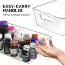 Simple Houseware 4 Pcs Kitchen Clear Bin Storage Organizer, 15" x 8" x 3.75"