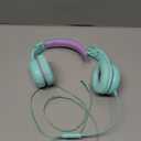 EarFun Kids Headphones Wired with Microphone, 85/94dB Volume Limit Headphones for Kids, Portable Wired Headphone with Shareport, Stereo Sound Foldable Headset for School/Tablet/iPad, Green Violet