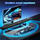 TV Soundbar Speaker with Bluetooth/AUX/USB/TF/Coaxial, Sound Bar for Smart TV with 4 Wireless Microphones, Surround Sound System for TV (Full Black, 4mic)