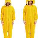Adult Banana Onesie Fruit Costume with Peel - Halloween Cosplay One-Piece Pajamas for Men and Women (X-Large)
