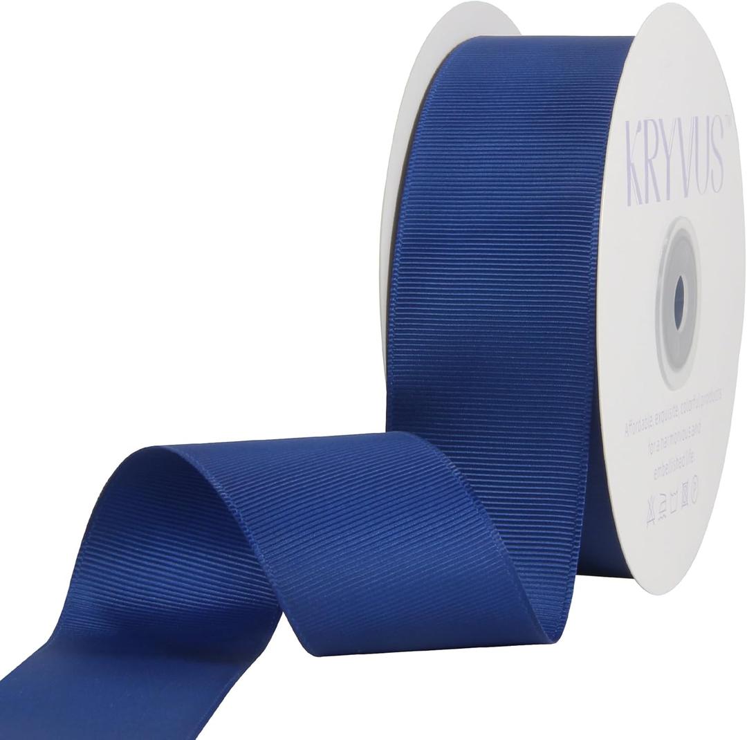 Century Blue Ribbon, Grosgrain Ribbon 1-1/2 Inch x Continuous 50 Yards, Century Blue Grosgrain Ribbon for Crafts, Gift Wrapping, Hair Accessories, Wedding Decor, Sewing and Bow Making