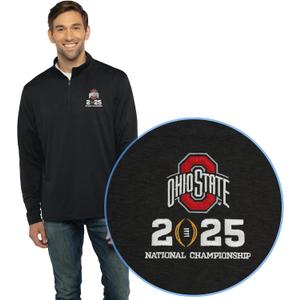 Vantage Apparel NCAA mens Ohio State Buckeyes National Championship Bound 1/4 Zip, 5X-Large, Black