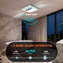 4 in 1 Bathroom Exhaust Fan with Light and Heater, 1800W Heating Power, 40W Quiet Vent Fan - 190 CFM & 1.0 Sone Bath Fan with Light, 1500lm LED Light, Easy to Install, Remote Control, UL Listed