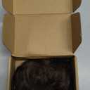 REECHO Ponytail Extension, 9" Claw Clip in Short Curly Wavy Pony Hair Extension Jaw Clip on Pony Tail HP001 Hairpiece for Women - Dark Chocolate Brown