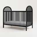 Graco Olivia 3-in-1 Convertible Crib GREENGUARD Gold Certified, 100% Solid Wood, Fits Standard Baby Crib Mattress, Converts to Toddler Bed and Daybed, 4 Adjustable Mattress Heights (Black)