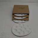 BIA Cordon Bleu 11" Oval Egg Plate, White, Pack of 4