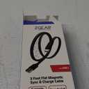 ZGEAR 3 Foot Flat Magnetic Sync and Charge Cable 2 Pack