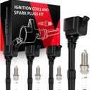 SCITOO 4 ignition coils + 4 iridium Spark Plugs for MINI COOPER 230i 340i 530e 530i 540i 740i X1 i8 2138643360 C-974 C1842 UF750