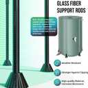 Collapsible Rain Barrel Water Collection System - 100 Gallon Portable Water Storage Tank,Foldable Rainwater Collect System Downspout, Water Catcher Container with Filter, SpigotsOverflow Kit,Green