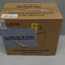 Compost Bin Kitchen for Countertop or Under Sink, 2.6 Gallon Hanging Small Trash Can with Lid, Garbage Can for Cabinet Door, Indoor/ outdoor Food Waste Bin for Kitchen, Bathroom, RV, Office, White