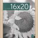 MCS Studio Gallery Classic 16x20 Poster Frame Natural Woodgrain Engineered Wood, Vertical & Horizontal Wall Hanging Large Picture Frame for Photos, Posters & Art Prints (1-Pack)
