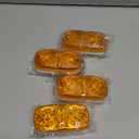 Partsam 4Pcs Upgrade Double Bullseye Amber16LED Marker Lights with Reflector Cup, Side Marker Clearance Lights with Bullet Connectors for Trailer Truck RV Camper Motorhome, 12V