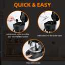 Electactic 5-Cup Programmable Drip Coffee Maker, a compact coffee machine with a digital clock and 24-hour programmable timer, featuring Auto Shut-Off, and a Removable Filter Basket for Home & Office.