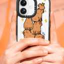 Bouvardia for iPhone 16 Case, Compatible with Magsafe, Cute Girly Design for Women, Shockproof & Aesthetic, Capybaras