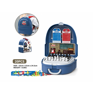 GLT Pretend Play Chess Set, 20 pcs Play Set with Brief case | 4 in 1 Chess Play Set Brief Case (Multi)